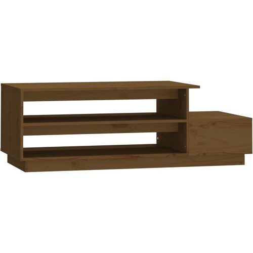 Maison Chic Klubska mizica - kavna mizica - Nizka mizica medeno rjava 120x50x40,5 cm trdna borovina, (21753952) Cene