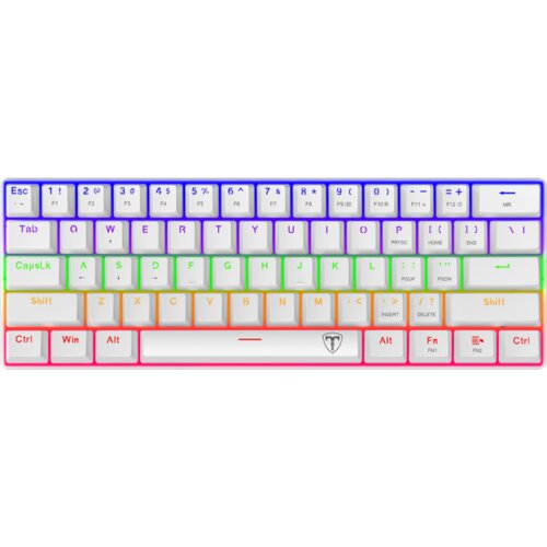 T-Dagger gaming mehanička tastatura arena TGK321W-BL (plavi switch) bela Slike