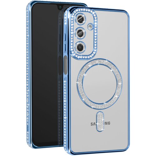 AVIZAR Diamantno ohišje za Samsung Galaxy A16 MagSafe Obris Strass, Svetlo modra, (5000014319) Cene
