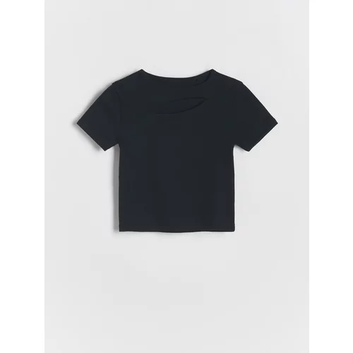 Reserved - Majica kratkih rukava s otvorenim ramenima - crno