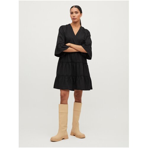 Vila Black dress with ruffles Etina - Women Slike