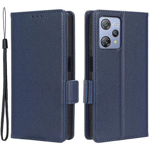 INORCO Usnjena torbica s teksturo Litchi za Blackview A53/A53 Pro, stojalo za gledanje, pokrov denarnice za telefon, (22036104) Slike