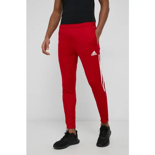 Adidas Hlače za trening za muškarce, boja: crvena, glatke