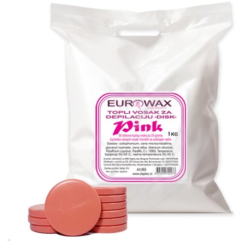 Eurowax Topli vosak za depilaciju, 1kg, Roze Cene