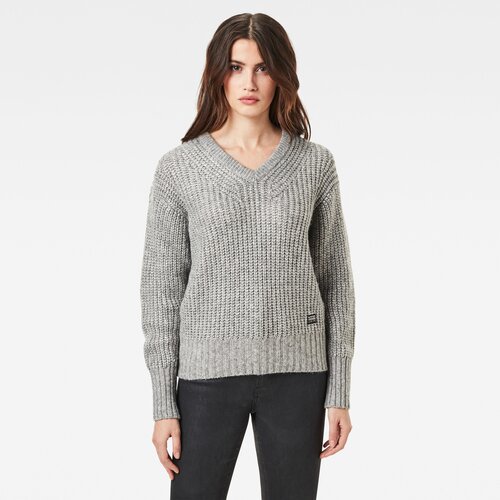 G-star Sweater - Villarn loose in knit wmn l\s grey Slike