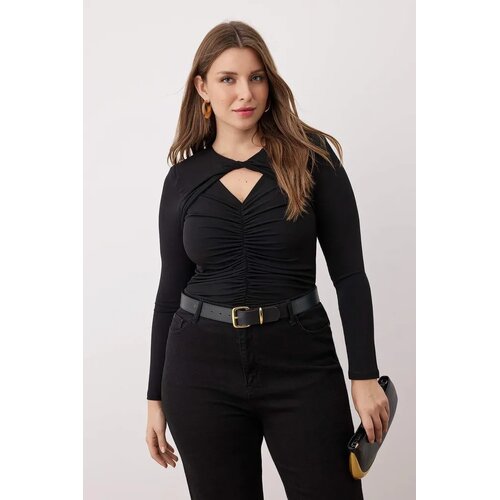 Trendyol Ženski bodi Tbbaw26Cs00004, Crni Cene