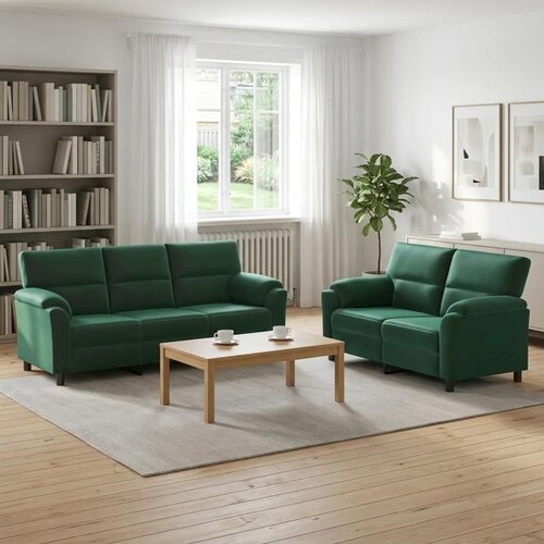  Set sofe 2 pcs Tamnozelena Bar&scaron;un - Tamnozelena 2-sjedalo (140 cm) + 3-sjedalo Cijene