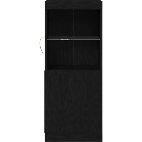  Komoda s LED svjetlima Crni hrast 41x37x100 cm Slike