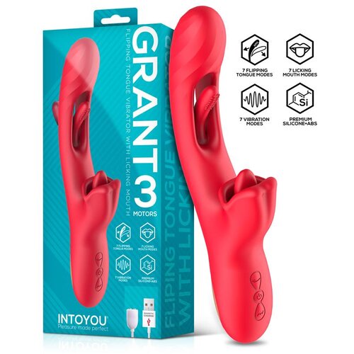 INTOYOU Grant Flipping Tongu eVibrator with 360 Licking Mouth Red Cijene