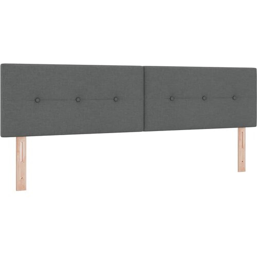  Krevet s opruga kutije Tamno siva 180 x 200 cm tkanina Slike