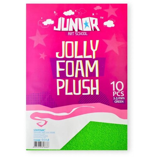 Junior jolly Plush Foam, eva pena pliš, A4, 10K, odaberite nijansu Zelena Cene