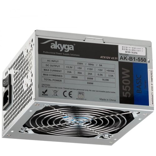 Akyga AK-B1-550 power supply unit 550 W 20+4 pin ATX ATX Grey Cijene