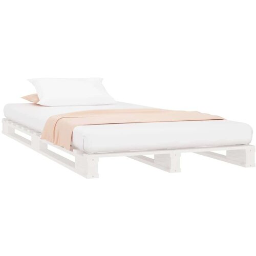 VidaXL okvir za krevet od borovine bijela 90x190 cm 3FT jednokrevetni Slike