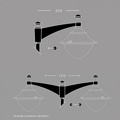 Nosac ZA SVETILJKE STUBNI FM-B19.2 Cene