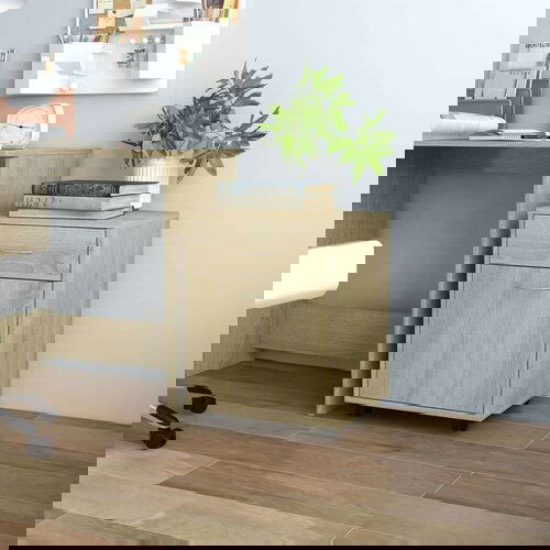 vidaXL Omarica na kolesih sonoma hrast 45x38x54 cm iverna plošča Cene