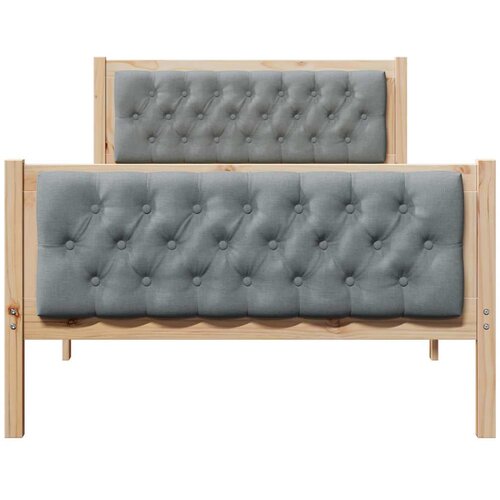  Krevetna konstrukcija s uzglavljem Svijetlo siva 100 x 200 cm Smeđa Slike