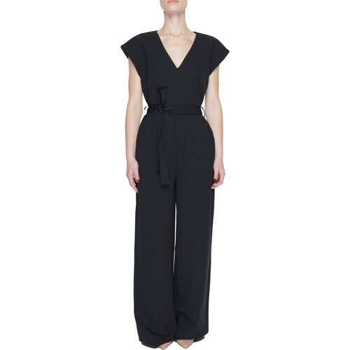 Vila Kombinezoni Visivia S/S V-Neck /Dc/Ls 14096488 Črna Slike