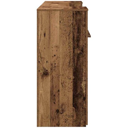  pisalna miza z visokim pultom in omaricama, inženirski les, starinski les, 200x50x103,5 cm Slike