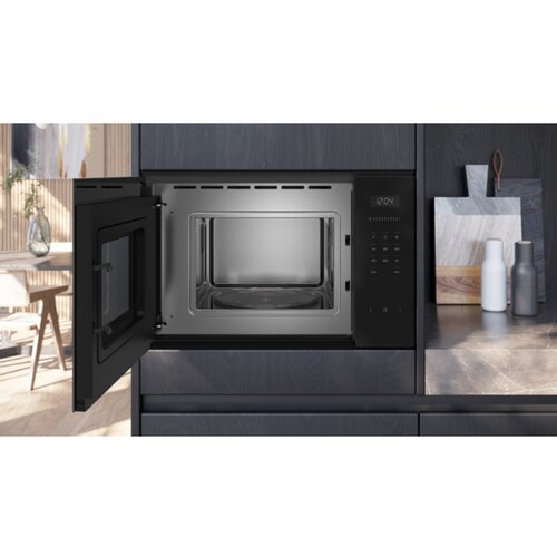 Siemens BF525LMB1 iQ500 Vgrajen pec 38 mikrovalovni cm visok Crna, nerjavece jeklo Slike