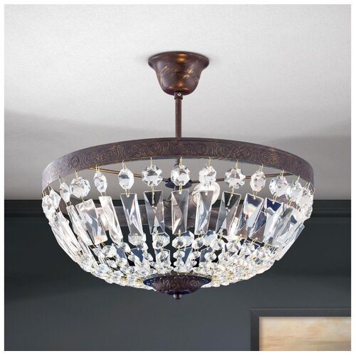 Orion DL 7-487/3 - kristalni luster na šipci ARILA 3xE14/40W/230V prečnik 40 cm smeđa/patina Cene
