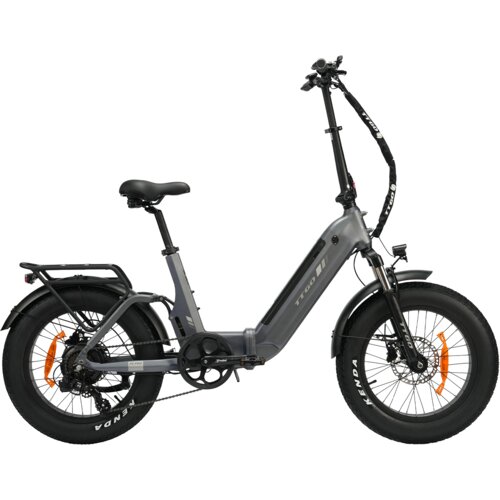 TTGO Zložljivo električno kolo F6 PRO, 250 W 48 V 18 Ah, 20-palčno debelo kolo, trojno vzmetenje, sivo, (5000232006) Cene
