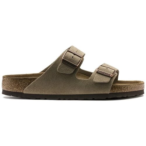 Birkenstock Sandali &amp;amp; Odprti čevlji Arizona SF Suede Leather Narrow - Taupe Bež Slike