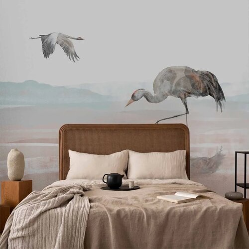  Foto tapeta - Cranes Over the Water 500x350 Standard Cene