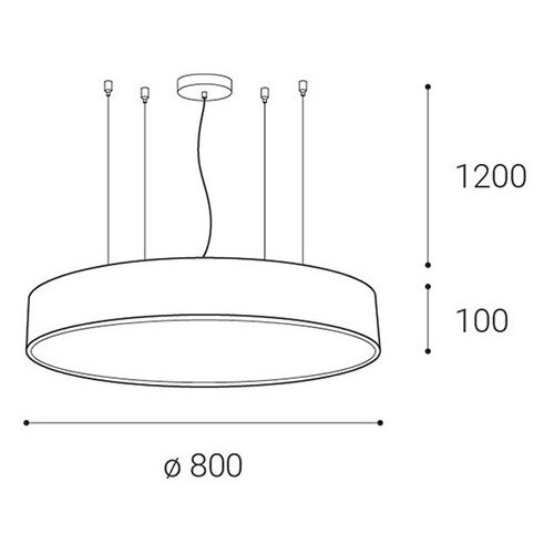  LED2 - LED prigu&amp;scaron;iva luster na sajli MONO LED/100W/230V 3000K/4000K crna Slike