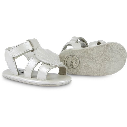 Donsje&amp;reg; otro&amp;scaron;ki sandali ushy scallop off white metallic leather Slike