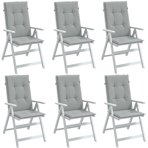  Jastuci za stolice 6 kom svjetlosivi 120 x 50 x 4 cm od tkanine Cijene