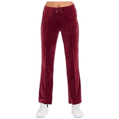 Juicy Couture Hlače TINA TRACKPANTS WIT Rdeča