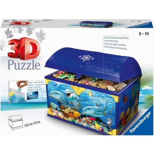 Ravensburger 3D puzzle (slagalice) - Kutija za blago sa motivom delfina Slike