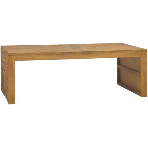 VidaXL klubska mizica erozijska trdna tikovina 110x60x38 cm Slike