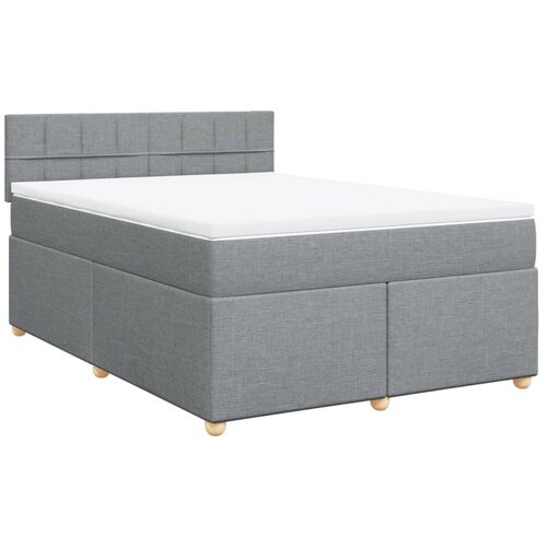 vidaXL Krevet s oprugama i madracem svjetlosivi 140x190 cm od tkanine Cijene