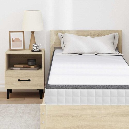  Madrac Bijela i siva 80 x 200 cm Bonell opruga Slike