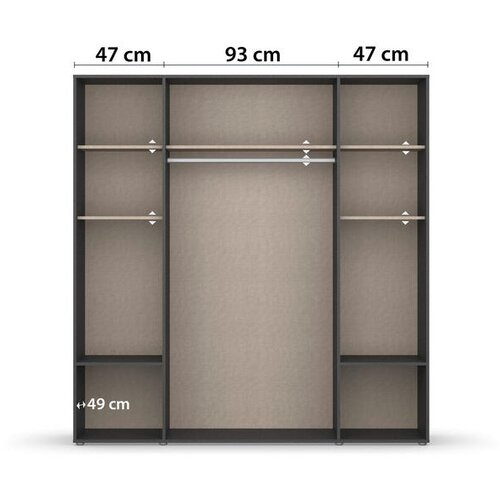 Rauch M&amp;ouml;bel OMARA S KLASIČNIMI VRATI, siva, bela Slike