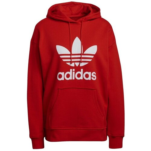 Adidas Puloverji Trefoil Hoodie Rdeča Slike