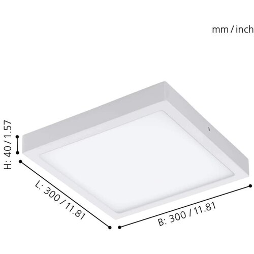 Eglo 33209 - led rgbw stropno svetlo fueva-c sa prigu&amp;scaron;iva LED/21W/230V 30x30 cm belo Slike