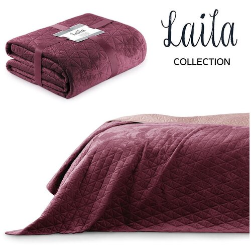 AmeliaHome Temno rožnato pre&amp;scaron;ito pregrinjalo 170x210 cm Laila &amp;ndash; Slike