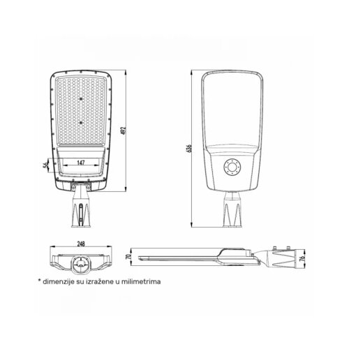  LED ULICNA SVETILJKA RX-H 150W 4000K Cene