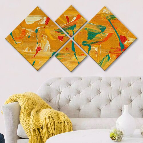 Wallity slika 4MDF3582425, 60x115 cm, 4 dijela Cene