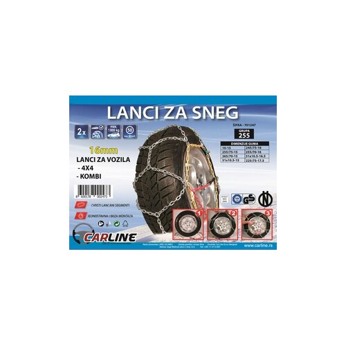  Lanci za sneg za 4x4 i laka dostavna vozila grupa 255 -16mm Cene