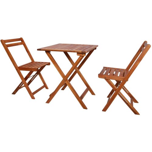 VidaXL 3-dijelni sklopivi bistro set od masivnog bagremovog drva Slike
