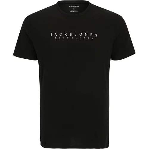 Jack & Jones Plus Majica 'ETRA' črna / bela