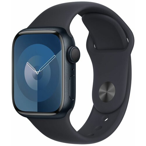Apple S/M-Apple Watch Series 9 GPS 41mm Midnight MR8W3SE/A Aluminium Case with Midnight Sport Band Slike