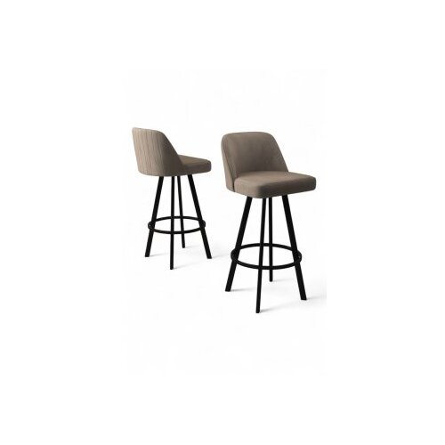 Hanah home set barskih stolica (6 komada) atex cappuccino black Slike