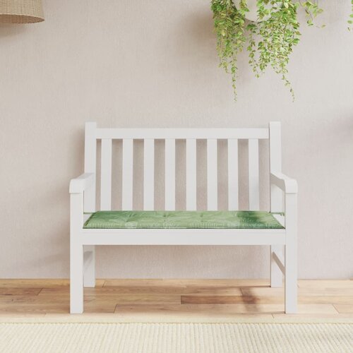 vidaXL Blazina za vrtno klop vzorec listov 120x50x3 cm oxford tkanina Cene