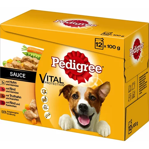 Pedigree vrečka Adult mix, 12 x 100 g, hrana za pse