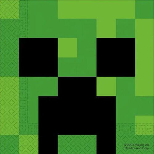 Minecraft papirnati set – 2-slojni, 33x33 cm, 20 komada Cene