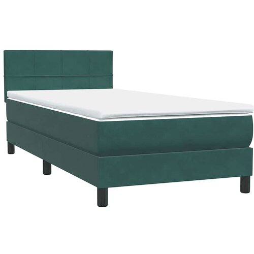  Box Spring krevet s madracem tamnozeleni 80x220 cm bar&amp;scaron;un Slike